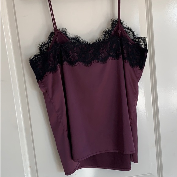 Satin purple lace tank (M) - Picture 7 of 7
